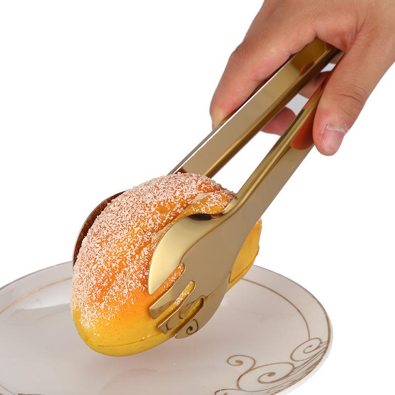 С ручкой из пищевой нержавеющей стали с позолотой, ручка для мяса, хлеб, полый пирог, гриль, кухонные принадлежности, кухонные аксессуары, 8 стилей