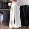 Summer Fashion Wideleg Suit Skirt Pants For Women With Solid Color And Fine Flash Design