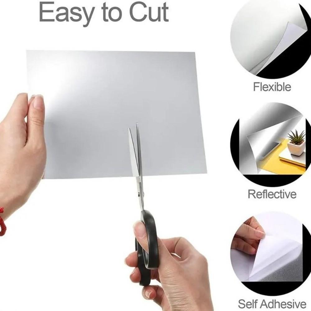 1 шт. Небьющиеся наклейки-зеркала не из стекла толщиной 1,6 мм Зеркало для макияжа Акриловый зеркальный лист Ванная комната
