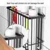 Punch-Free Wall-Mounted Kitchen Storage Rack: Multi-Functional Plastic Wrap Holder & Refrigerator Shelf