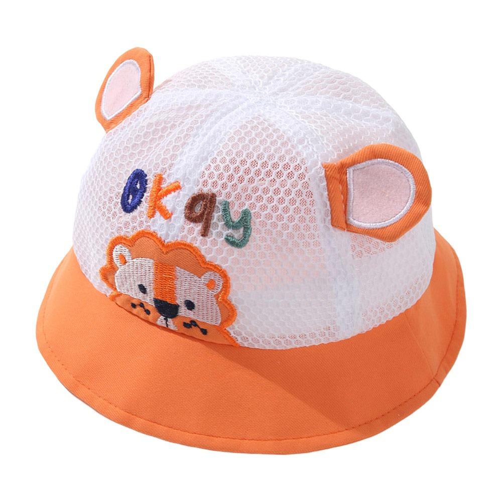 Cartoon Lion Baby Children Sun Visor Hat Sun Protection Boys Girls Mesh Basin Caps Summer