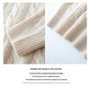 Women's High Neck Twisted Cashmere Sweater 2024: Retro Half-Zip Knitwear, Thickened Wool, Autumn/Winter Collection