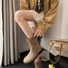 Low Heel Women Western Cowgirl Boots Fashion Slip On Belt Buckle Shoes Retro Style Autumn Winter Ladies Knight Short Booties
