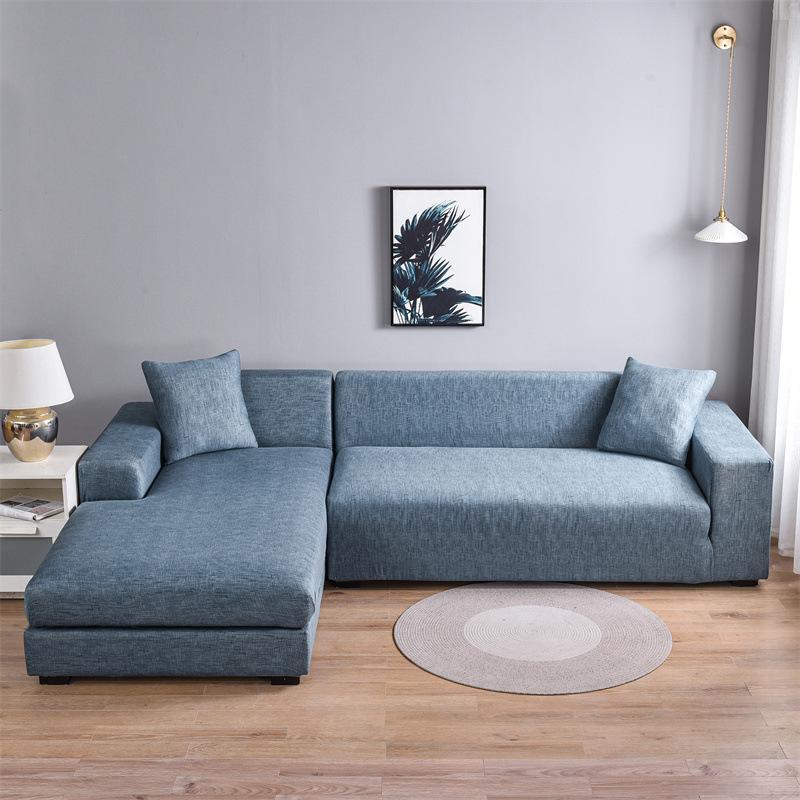 Стрейч Конопля Серый Все Включено Чехол для Дивана Можно Использовать во Все Сезоны Простой Тканевый Чехол для Дивана