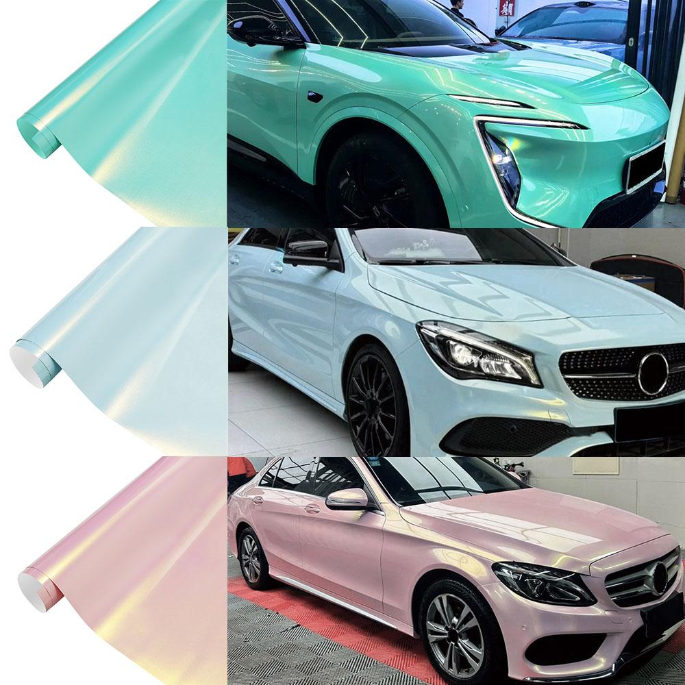 Автомобильные наклейки Радужная коралловая виниловая пленка для обтяжки Водонепроницаемая самоклеящаяся пленка для тюнинга и защиты автомобиля, мотоцикла