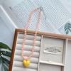 Spring Summer Glass Beaded Chain Candy Color Choker Necklace 2026 Heart Pendant  For Women Girls