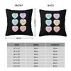Conversation Candy Hearts Love Square Pillowcase Polyester Linen Velvet Creative Zip Decor Bed Cushion Cover 45X45