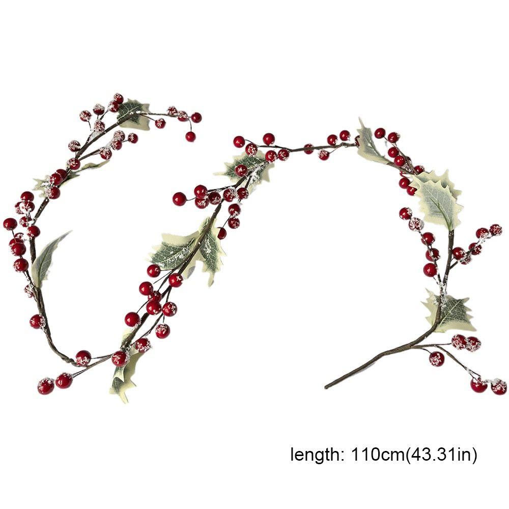 Red&green Christmas Berry Garland DIY Hanging Wreath NEW Artificial Red Berry Vine Festival