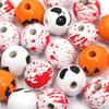 10 шт./лот 16 мм Хэллоуин Натуральные деревянные бусины Круглые Свободные бусины-разделители Для изготовления ювелирных изделий Сделай сам Праздничные декоративные принадлежности