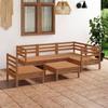 Day and Night - Day and Night Garden Furniture Set 6 Pieces Solid Pine Wood Honey Brown