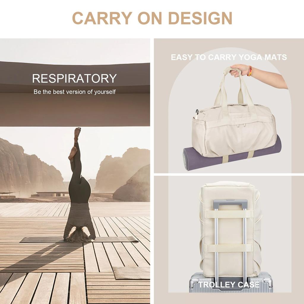 Gym Bag for Women, Yoga Sport Bag Tote Bag Waterproof Small Trave Duffel Bag Hospital Travel Bag Weekender Overnight Bag