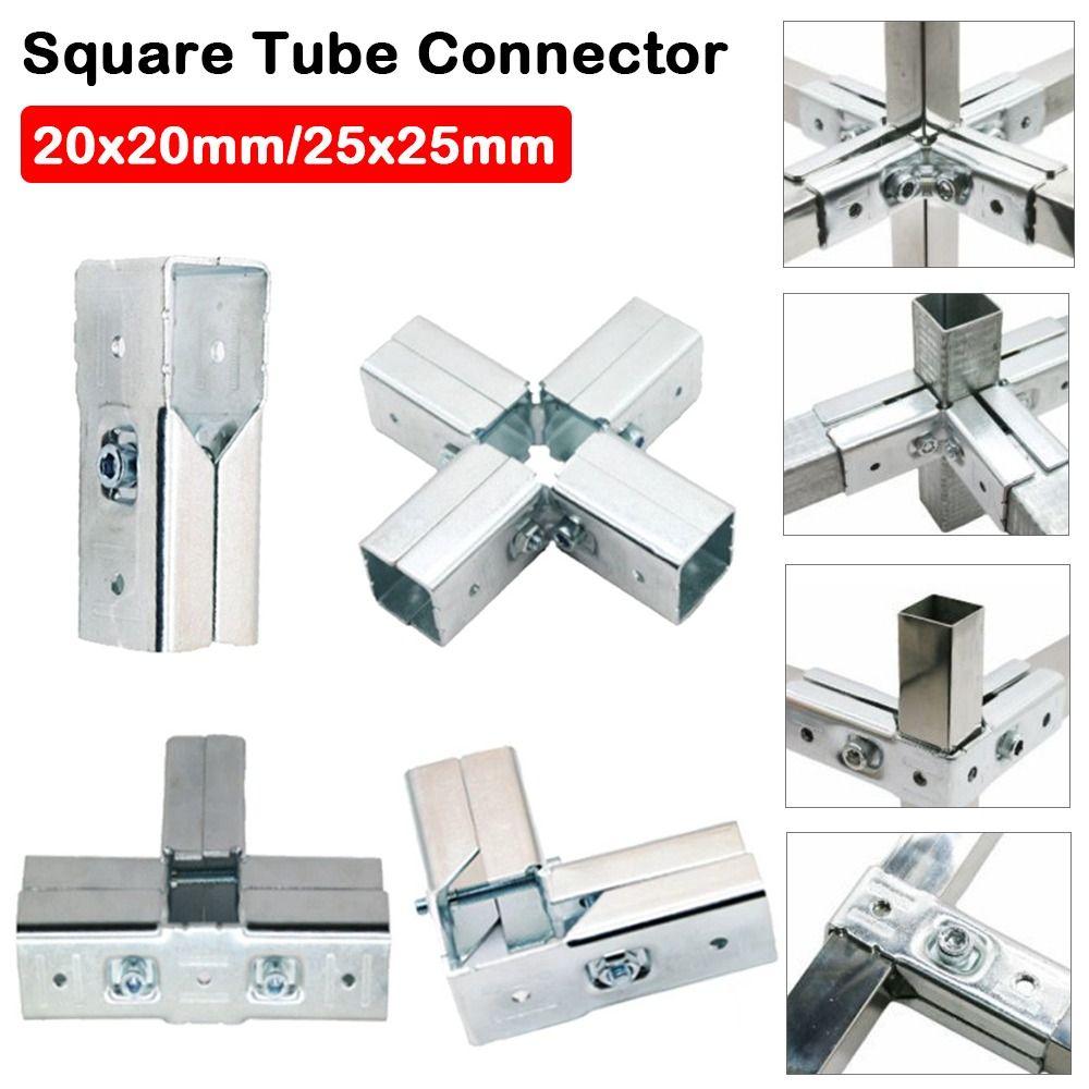 Adjustable Pipe Joint Buckle Non Welding Elbow Fixed Buckle New Square Tube Connector Railing