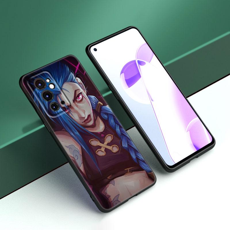 Черный силиконовый чехол для телефона Arcane Jinx Anime для OnePlus 9 10 11 12 ACE 2V Pro 9RT 10T 10R Nord CE 2 3 Lite N10 N20 N30 5G