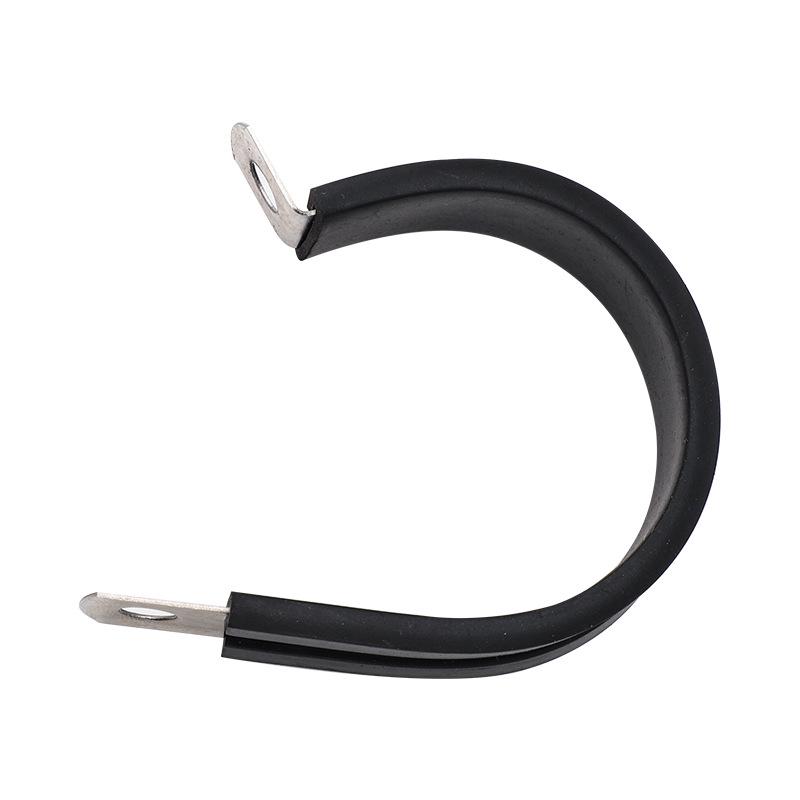 Хомут для шланга R-типа из нержавеющей стали 304 с виброгасящей резиновой полосой и зажимом для кабелепровода