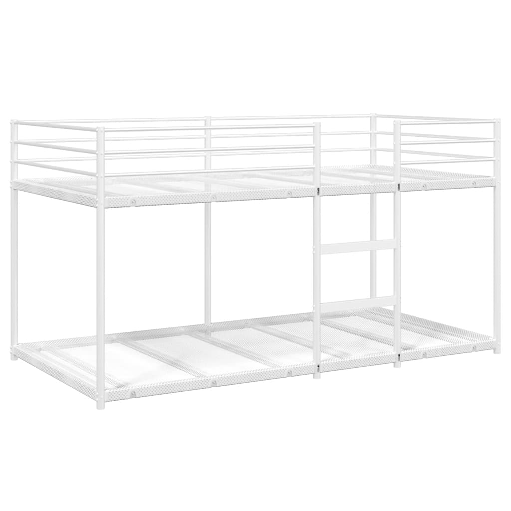 Bunk Bed without Mattress White 75 x 190 cm Steel