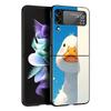 Смешной Чехол-Утка Для Samsung Galaxy Z Flip3 Flip4 Flip5 Чехол-Оболочка Для Z Flip 3 4 5 6 7 Жесткая Складная Крышка