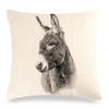 Happy And Cute Donkey Digital Printing Short Plush Pillow Covers Decorative For Car Sofa Office Cushion Cover Home Goods