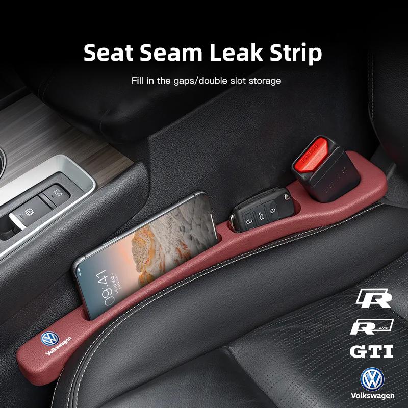 rsq1 2Pcs Car Seat Gap Plug Side Seam Leak-proof Filling Strip For VW GTI Polo Golf Passat Tiguan Arteon Touareg CC Taigo Caddy Jetta