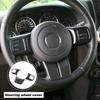 For 2011-2017 Jeep Wrangler JK ABS Carbon Fiber Inner Steering Wheel Cover Trim