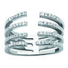 Silver Open Ring 'Sissi' White (rhodium) - 11 Mm