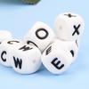 LOFCA 12mm 100pcs Silicone Letter Beads Alphabet Teething Beads Teether English Letters Food Grade Baby Nursing for Teething