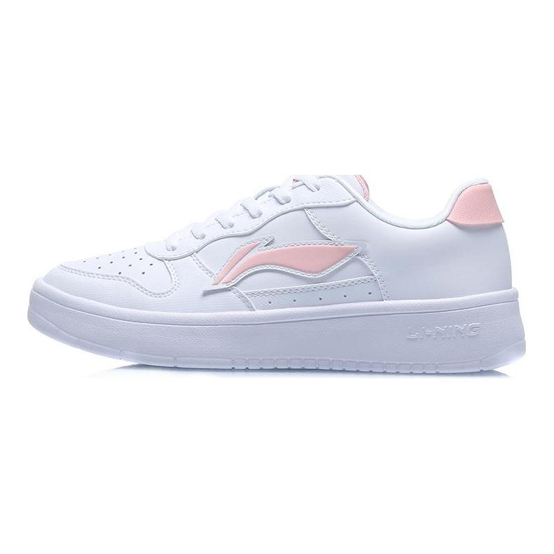 Li Ning Скользящая лодка Нескользящие, Износостойкие, Легкие, Дышащие Низкие Скейтбордические кроссовки Женские AGCQ578-3