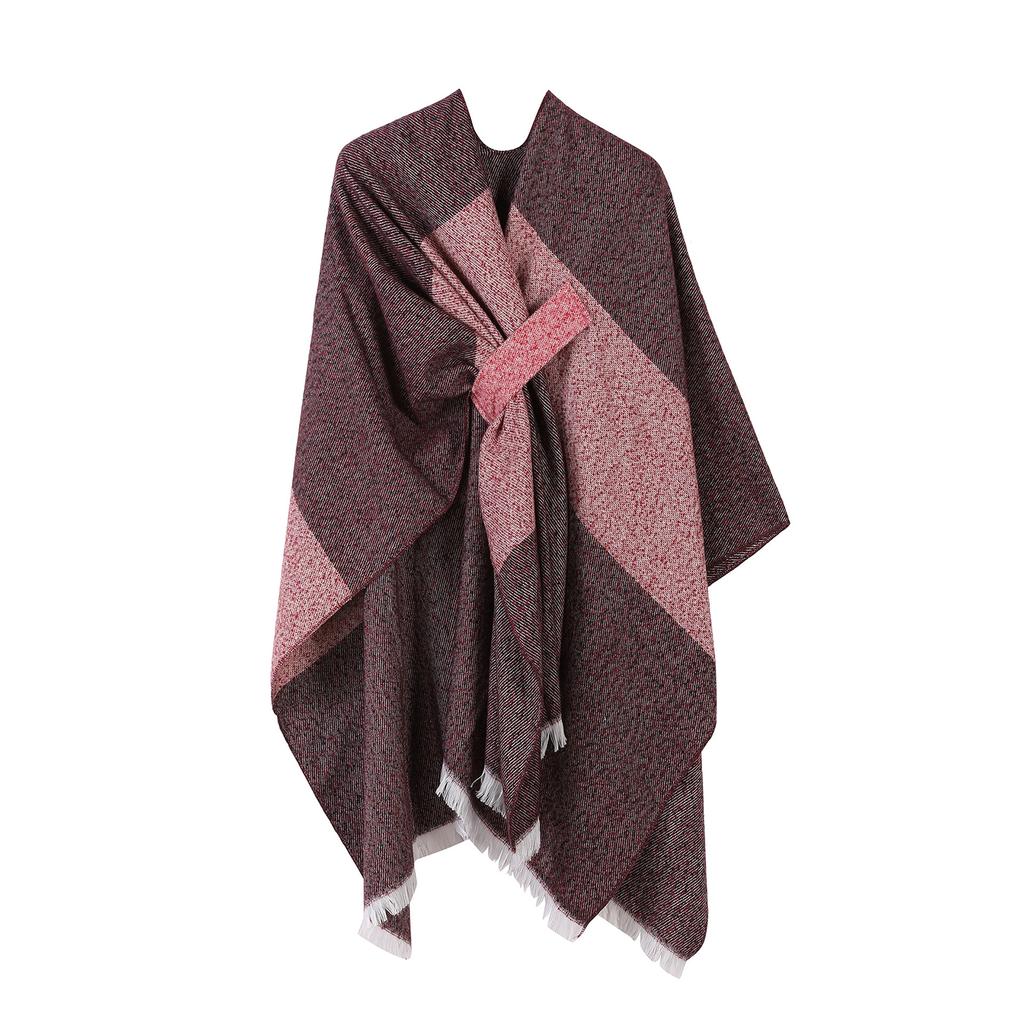 Ladies' Fashionable Knitted Shawl, High-end Travel Wear, Imitation Cashmere Cloak
