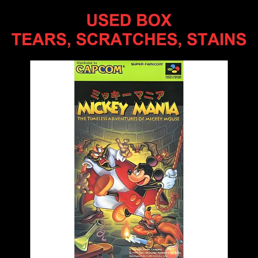Used Mickey Mania: The Timeless Adventures of Mickey Mouse SFC SNES Super Famicom SHVC-AMIJ tested working Nintendo Action Capcom NTSC-J Cartridge