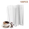 100Pcs Individually Wrapped Coffee Stirrers Eco-Friendly 14/19cm Wood Blenders Round End Not Prickly Stir Sticks Cocktail