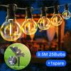Outdoor Globe G40 Solar String Bulb Lights 7M/10M IP44 Waterproof Garden Lighting With Remote For Outside Backyard Garden Decor