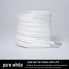 Flat Shoelaces for Canvas Sports & Skate Shoes, Casual Boots, Little White Shoes, Unisex Pure White Shoelaces