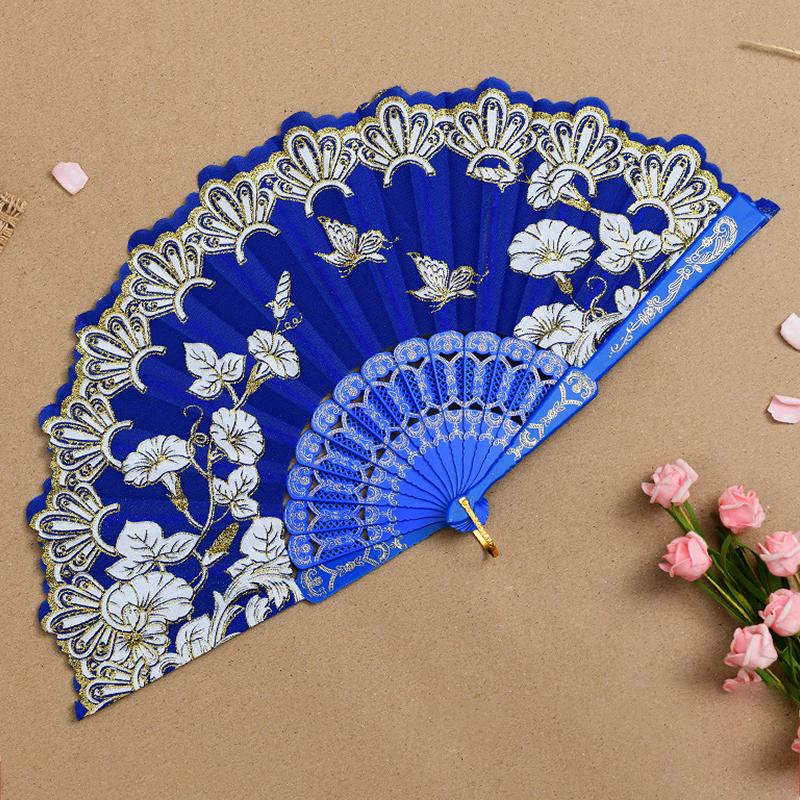 Printed Pattern Dance Party Show Folding Fans Performance Props Decoration Chinese Style Art Craft Gift