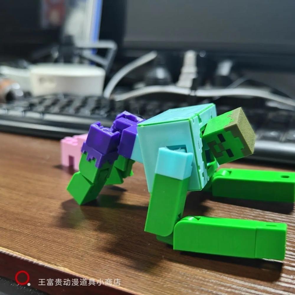 3D-печатная Мутантная Зеленая Жительница 13 см, Артикулированная Фигурка Действия с Множественными Трансформациями