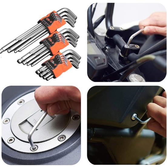 9 шт./компл. двусторонняя L-образная отвертка, шестигранный шестигранный ключ, гаечный ключ с шаровой головкой, инструменты