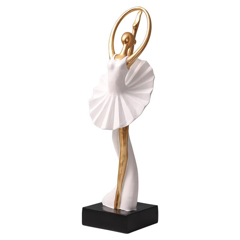 Современная креативная фигурка девочки-балерины, смоляные украшения, фигурки для детской комнаты, декорация, скульптура для дома, офиса, стола, поделки