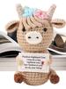 Крючком Дойная Корова Игрушка Милая Эмоциональная Корова Маленькая Позитивная Игрушка Крючком Декоративные Фигурки