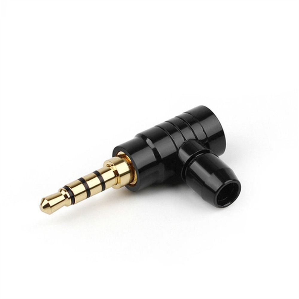 Headphone Plug Conector 3.5mm Jack Plug 2 3 4 Poles L Type Audio Connectors 90 Degree Audio Adapter