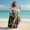 Personalized customized proof beach towel with Italian Brainrot animal pattern - soft, absorbent,quick-drying,perfect swimming,camping&bathing