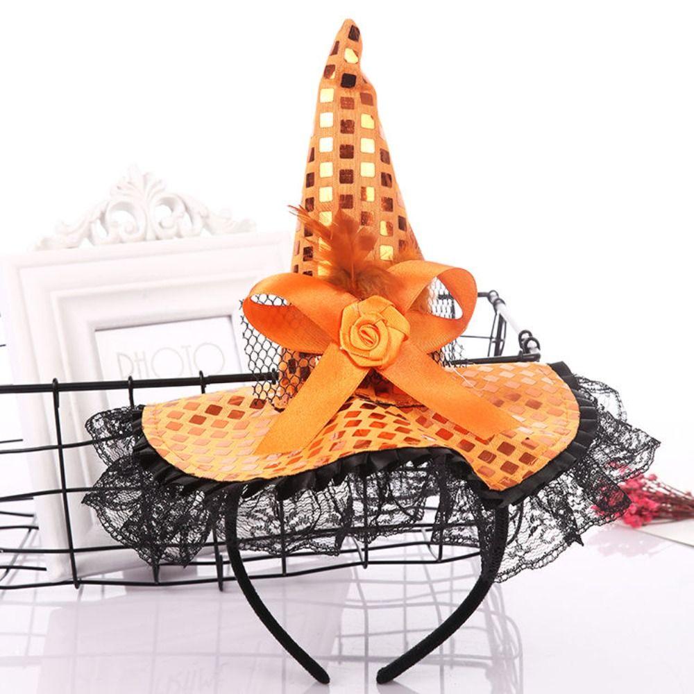 Cartoon Witch Hat Party Decorations Headband Fashion Hair Hoop Halloween