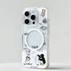 Магнитный мультяшный чехол MagSafe для iPhone 16 Pro/15 Pro Max - Стиль "Пузыри", совместим с iPhone 14