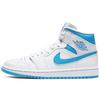 Женские кроссовки Air 1 Mid UNC White Carolina-Blue BQ6472-114