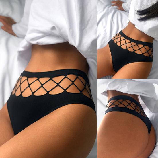 Female Underwear Fabulous Hollow Out Smooth Ladies Underpants Seamless Solid Color G-strings Underpants Women Supply