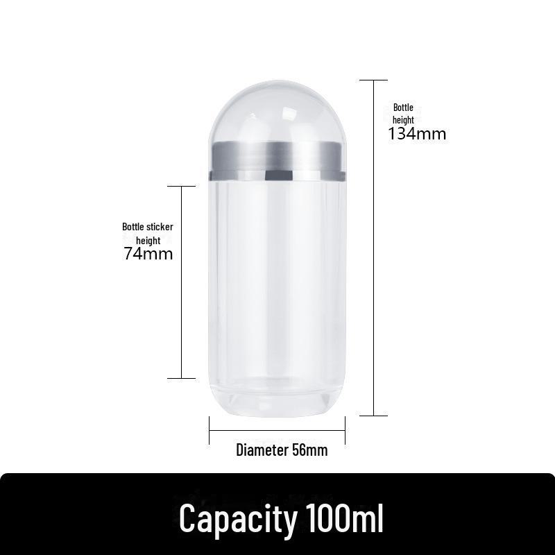 Premium 100ML Acrylic Medicine Bottle with 60 Capsules