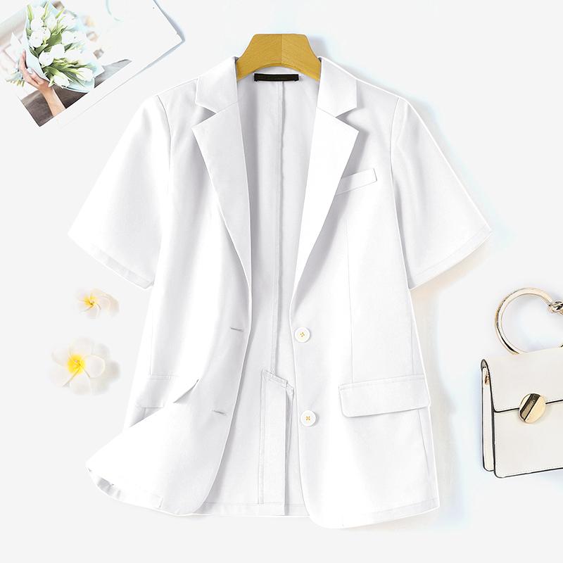 ZANZEA Женский пиджак с коротким рукавом, пальто с воротником с лацканами, элегантные повседневные куртки, верхняя одежда больших размеров