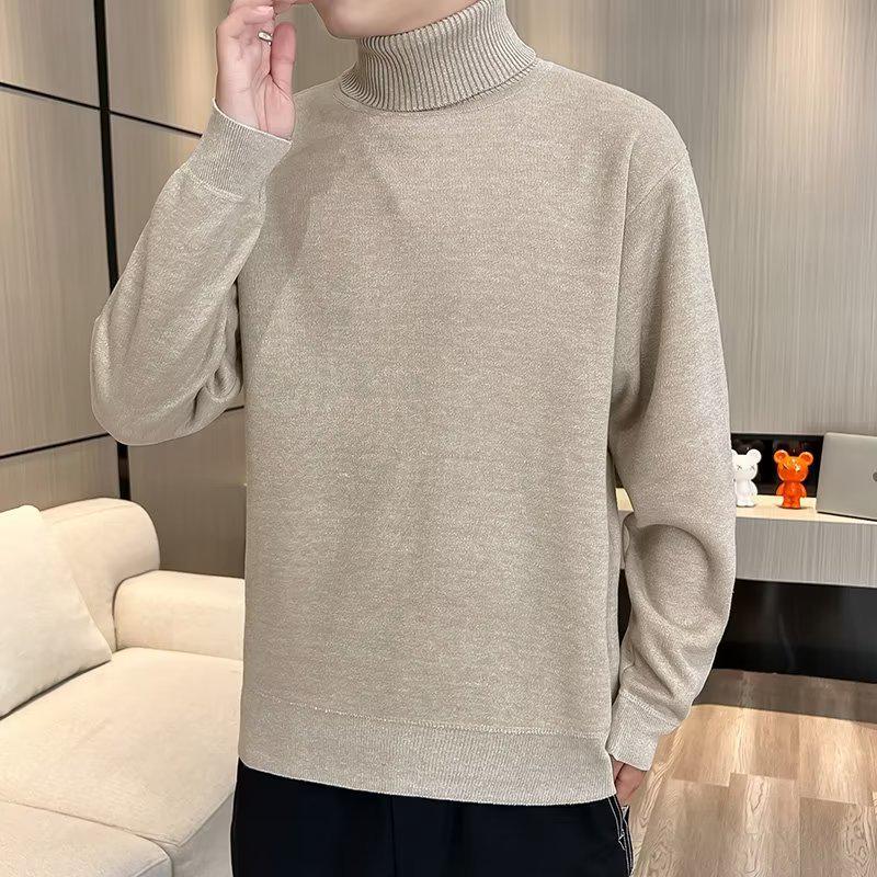 Модный мужской свитер с высоким воротником на осень/зиму 2023 г.