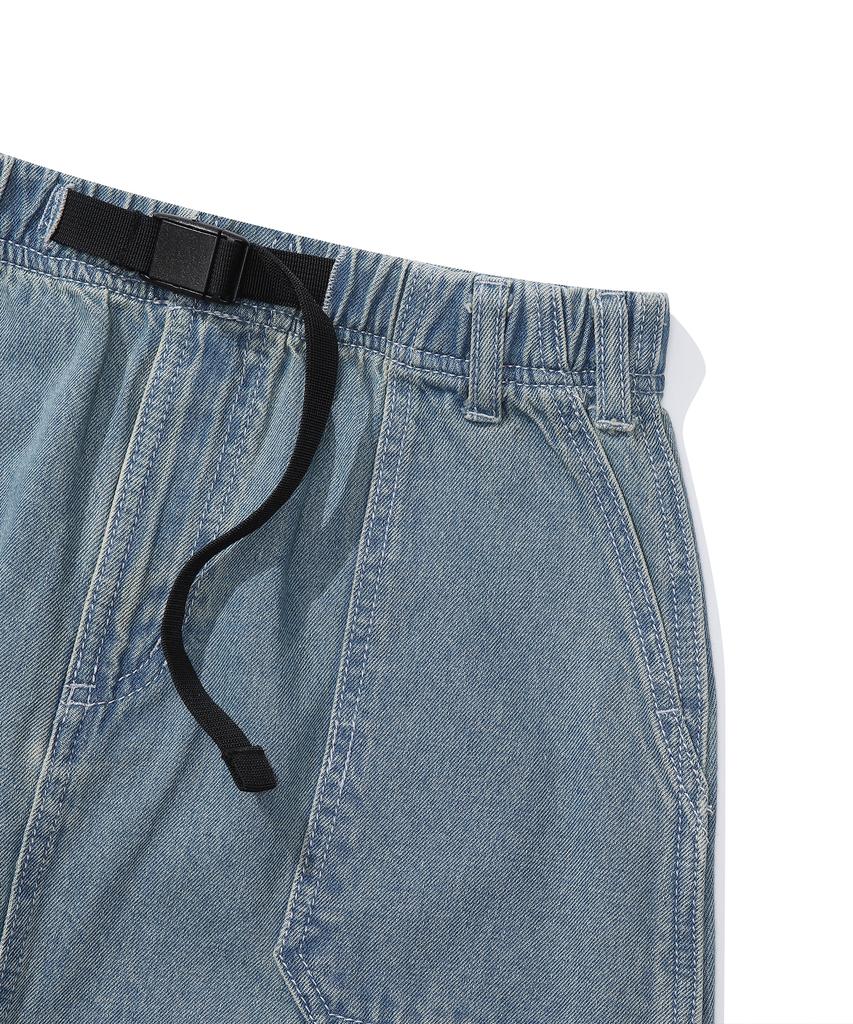 Columbia University M-Label Belted Denim Long Skirt Light Jeans