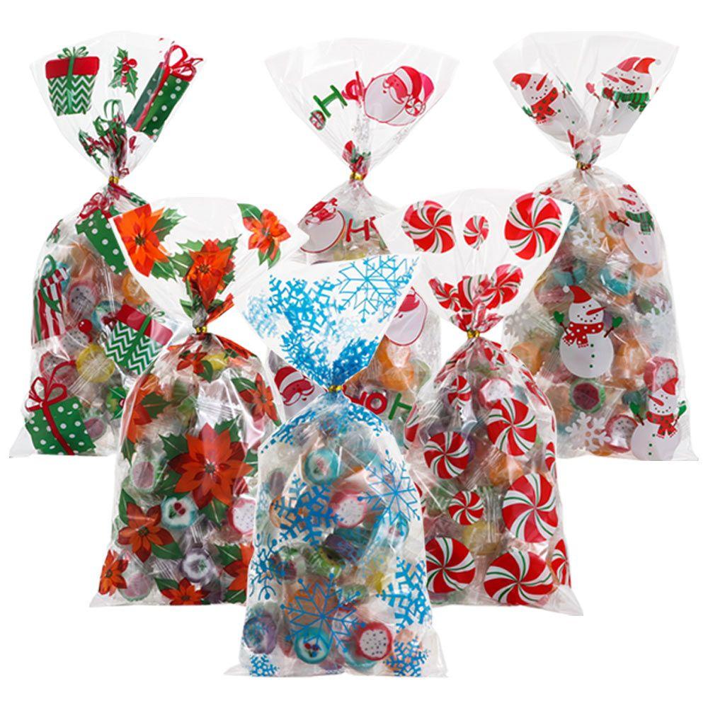 New Year Snowmen Snowflakes Gifts Box Merry Christmas Biscuit Bags Candy Treat Bag Xmas Candy Bags