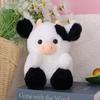 7.87in Cow Strawberry Doll Cute Cow Plush Animals Toys Pink, Black Sitting Cow Plush as Room Decoration Ornament Christmas Gift