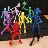 Movable Articulated Human Skeleton Assembly Skeleton Action Figure Collectible Skeleton Figure Wearing Multiple Weapon Sets