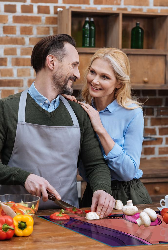 SZKLANA PŁYTA OCHRONNA NA KUCHENKĘ 70x52 KOBIETA